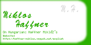 miklos haffner business card